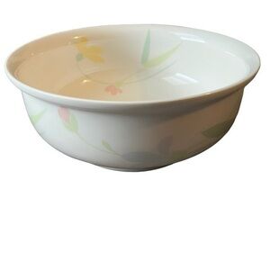 Studio Nova Swedish Porcelain Floral Garden Salad Bowl Serving Plate Dish